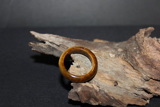 Ring - Carved Crystal - Tiger Eye