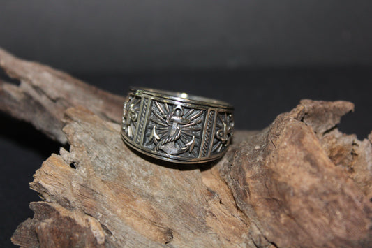 Ring - Men's - Stirling Silver (Anchors)
