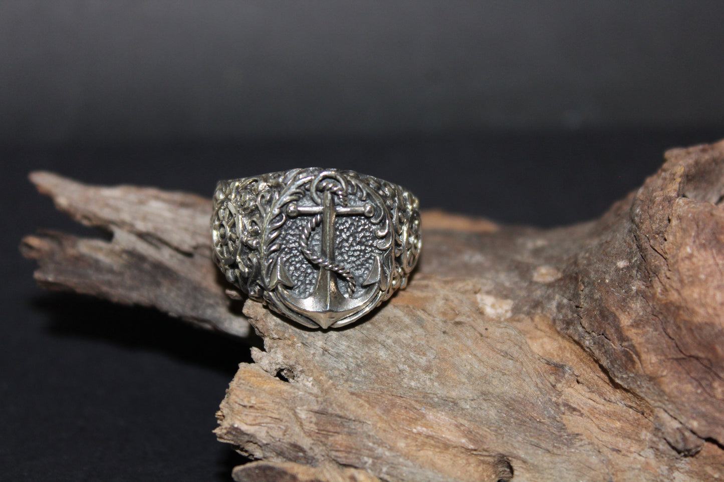 Ring - Men's - Stirling Silver (Anchor/Ship's Wheel)