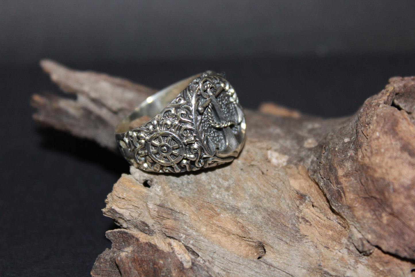 Ring - Men's - Stirling Silver (Anchor/Ship's Wheel)