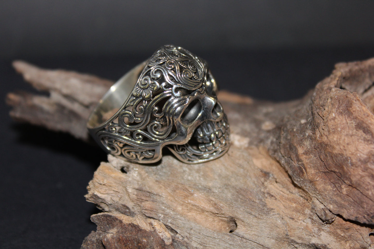 Ring - Men's - Stirling Silver (Skull)