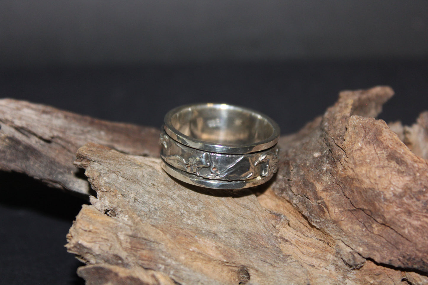 Ring - Spinning - Stirling Silver (Birds)