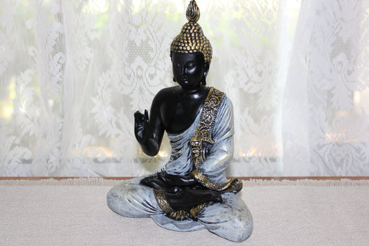 Statue - Buddha - Thai (blue/gold robe)