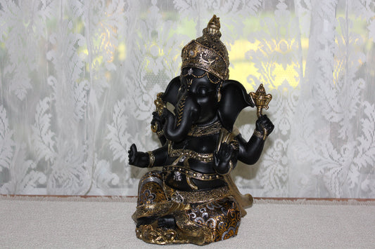 Ganesha - Black/Silver/Gold (detailed)