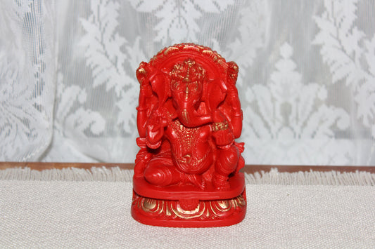 Ganesha - Carved - red
