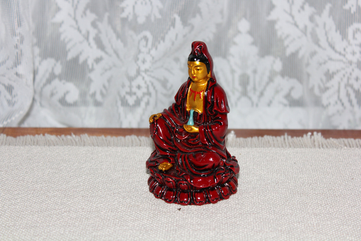 Quan Yin - Rosewood/Hand painted