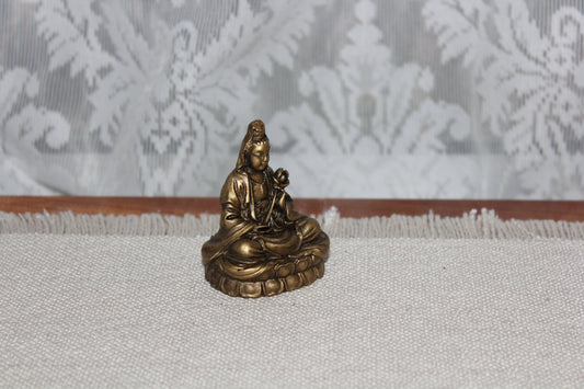 Quan Yin - antique gold - sml