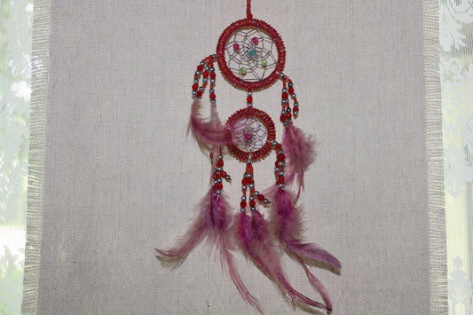 Dreamcatcher - 6cm - Red
