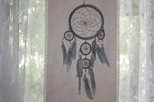 Dreamcatcher - 17cm - Grey