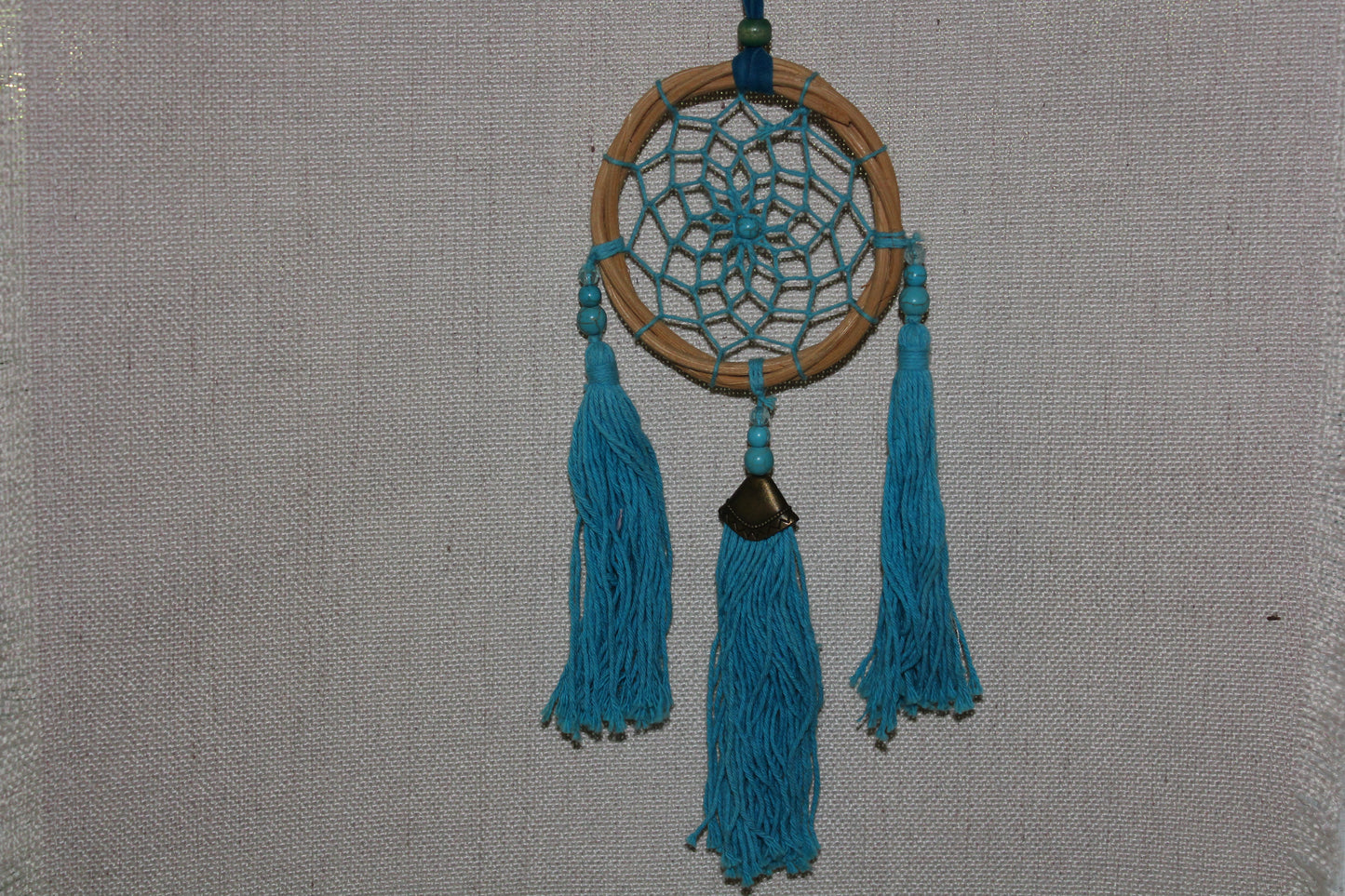 Dreamcatcher - 8cm - Cane /Blue