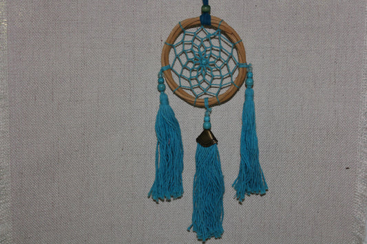 Dreamcatcher - 8cm - Cane /Blue