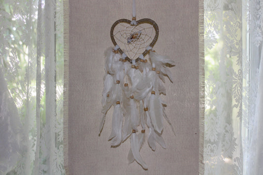 Dreamcatcher - 12cm - Ratan (Heart)