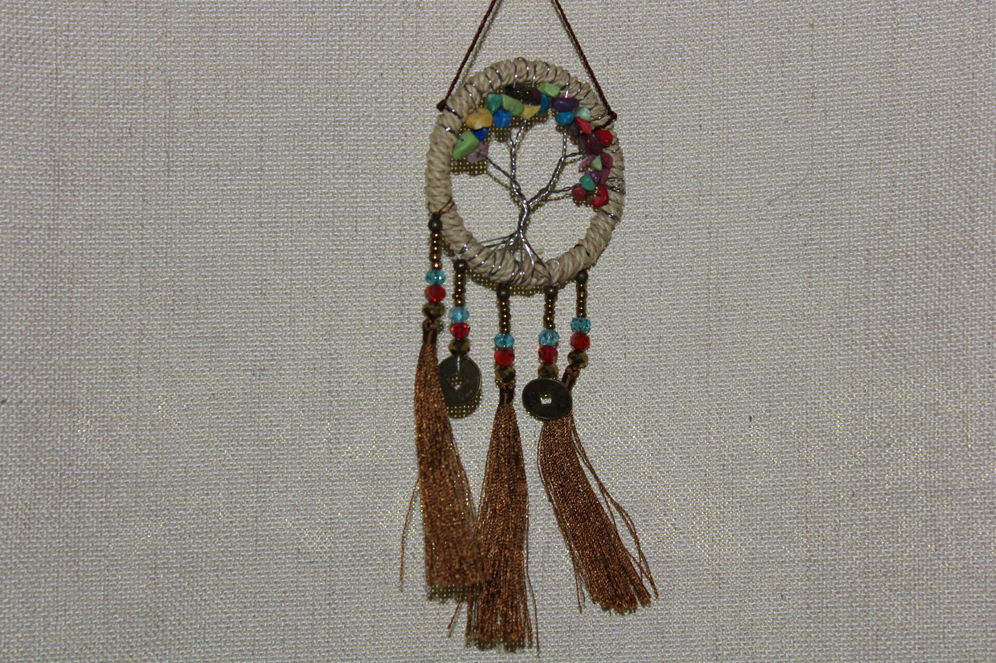 Dreamcatcher - 6cm - Ratan/Brown