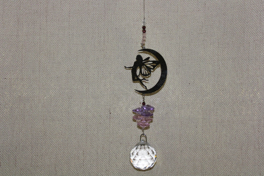 Suncatcher - Fairy sitting in the moon