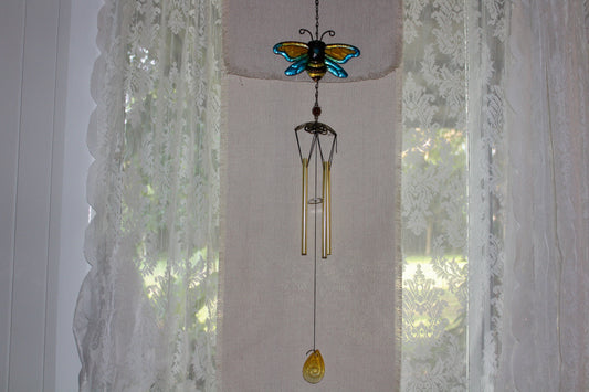 Windchime - Stained Glass and metal
