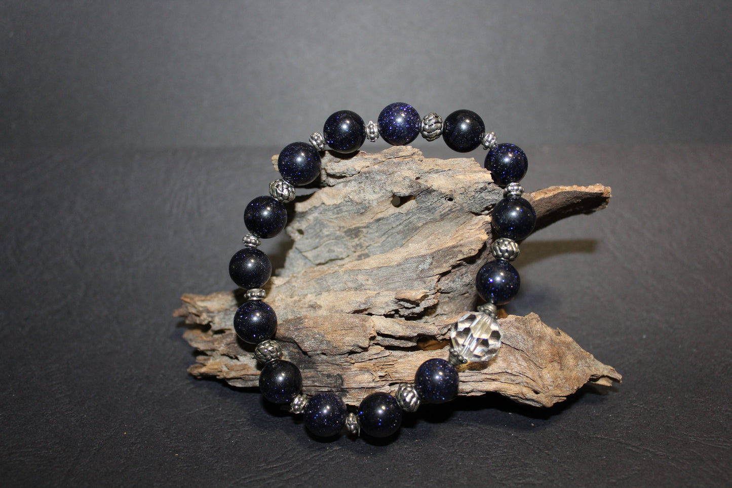 Bracelet - Beads - Blue Goldstone