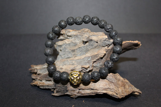 Bracelet - Beads - Lava Stone