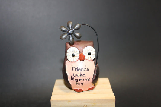 Owl - with inspirational message (brown)