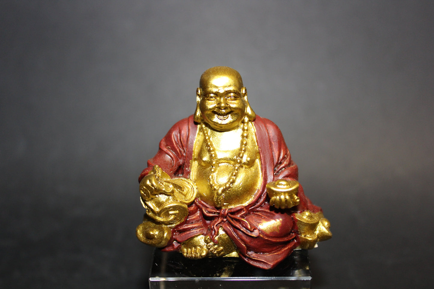 Lucky Buddha - red/gold