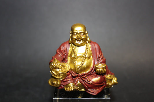 Lucky Buddha - red/gold