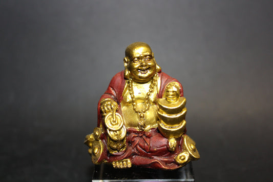 Lucky Buddha - red/gold