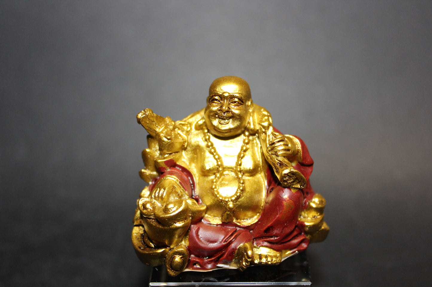 Lucky Buddha - red/gold