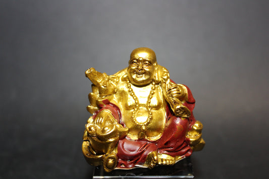 Lucky Buddha - red/gold
