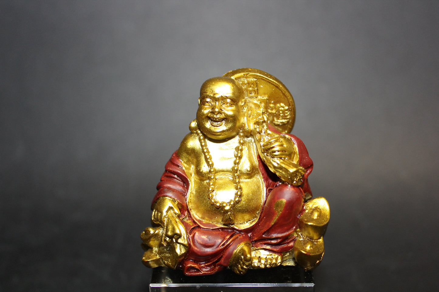 Lucky Buddha - red/gold