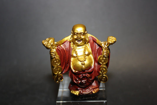 Lucky Buddha - red/gold