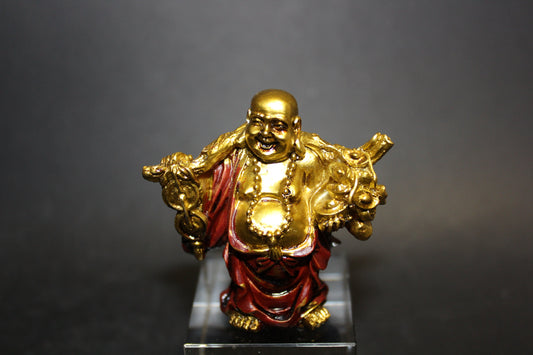 Lucky Buddha - red/gold