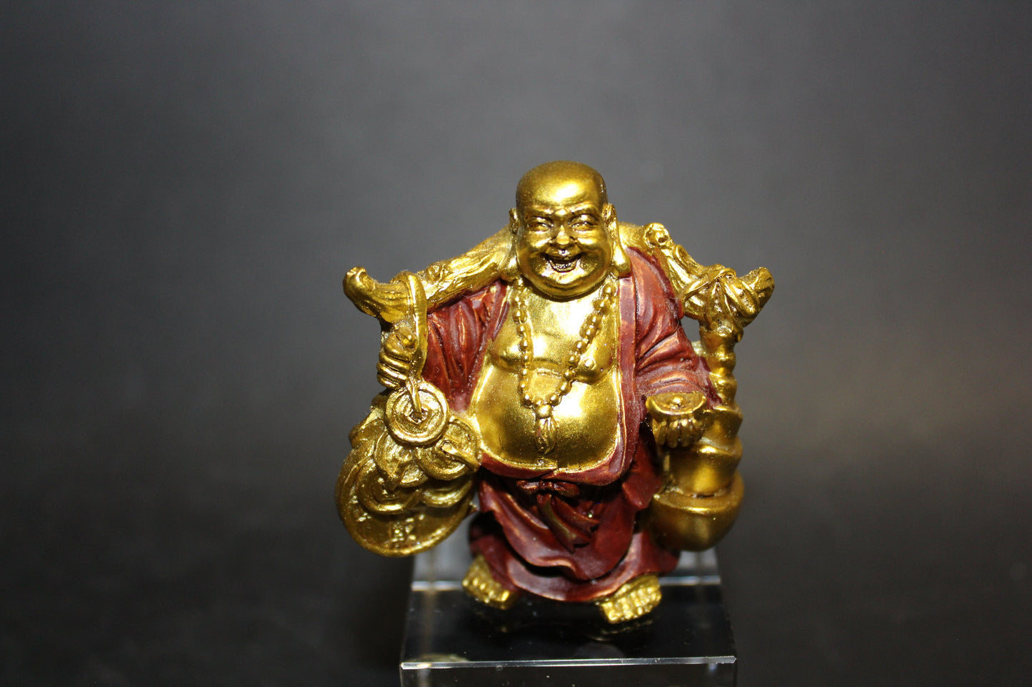 Lucky Buddha - red/gold