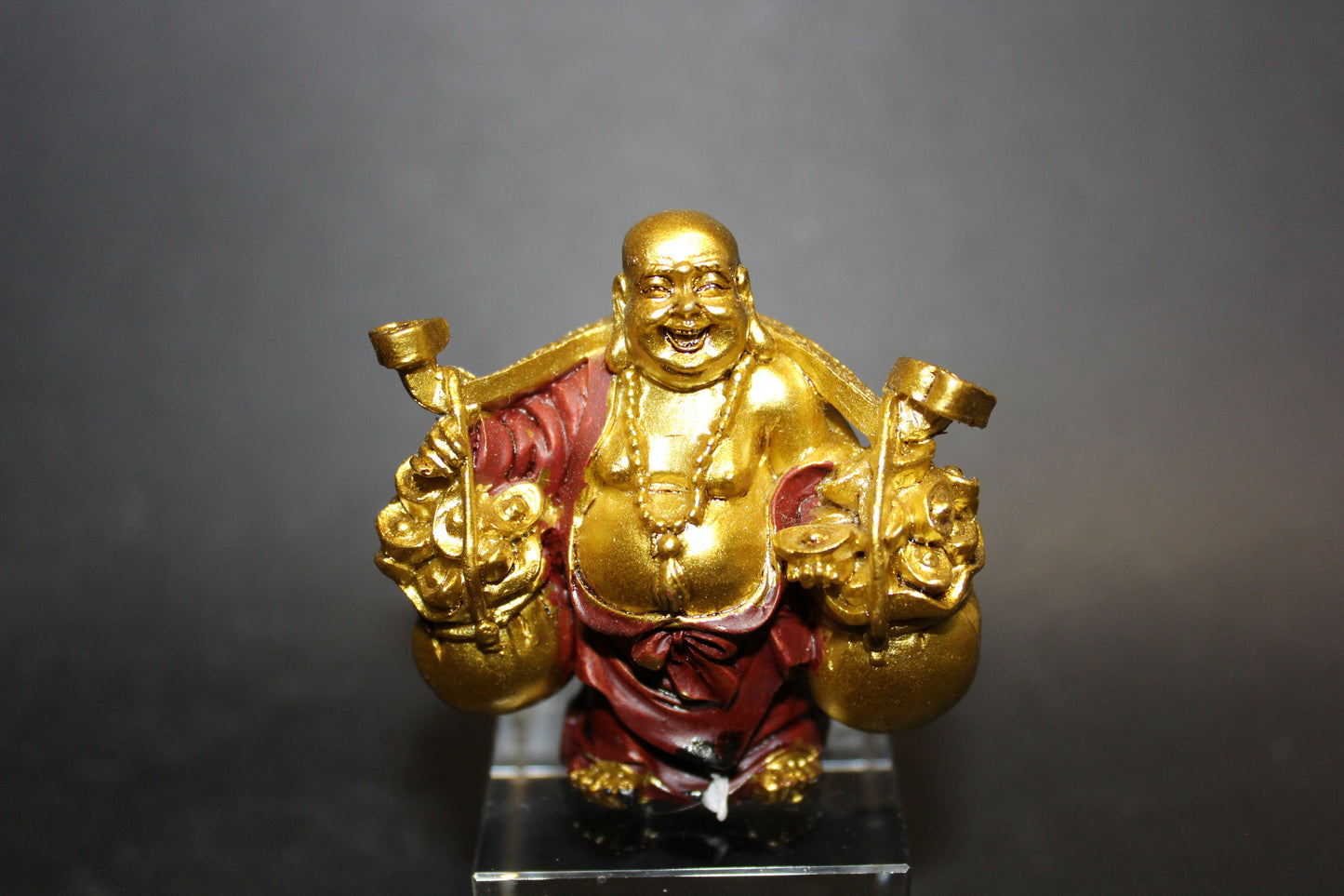 Lucky Buddha - red/gold